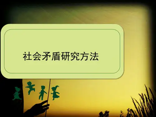社会矛盾研究方法PPT课件