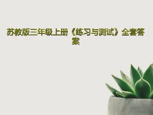 苏教版三年级上册《练习与测试》全套答案PPT共48页