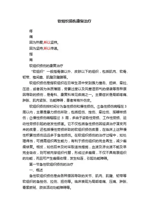 软组织损伤康复治疗