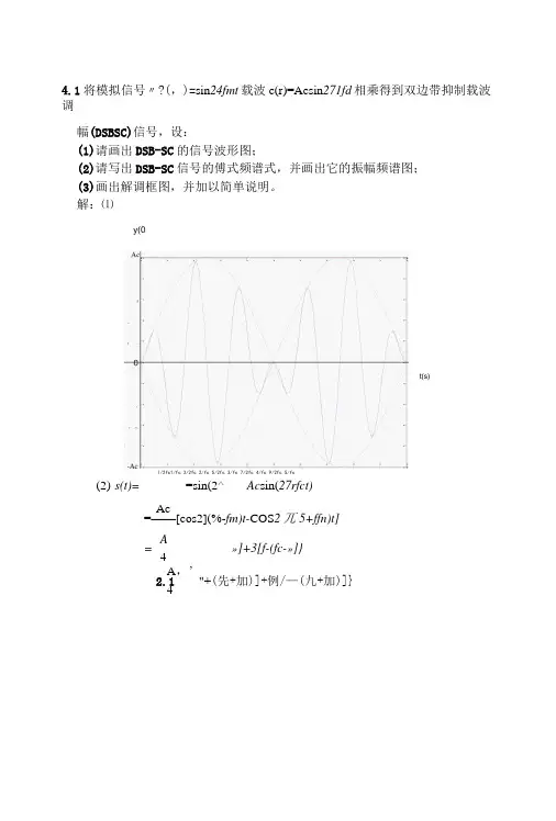 北邮版通信原理课后习题的答案第四章-精品