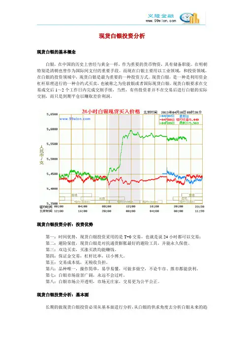 现货白银投资分析