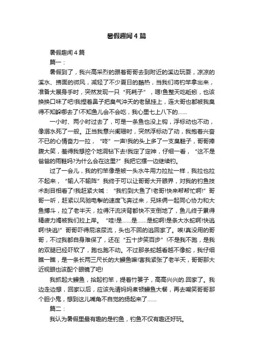 暑假趣闻4篇