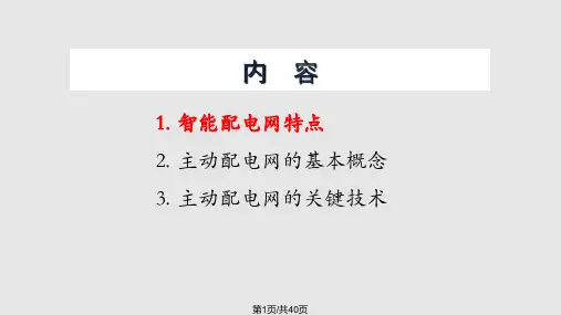 主动配电网的基本概念及关键技术PPT课件