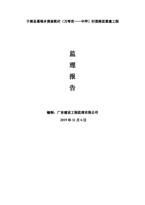 通村公路监理评估报告