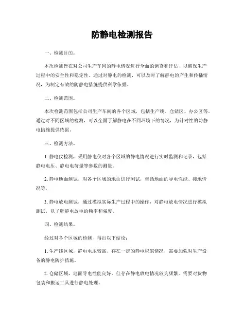 防静电检测报告