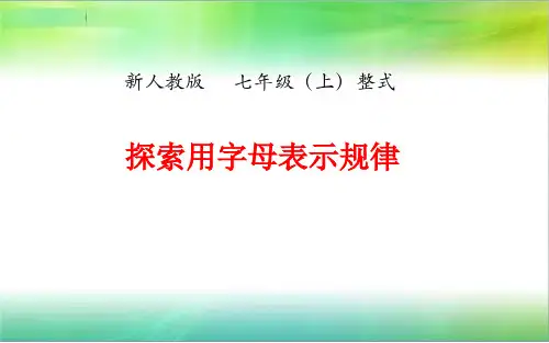 人教版七年级数学上册第二章数学活动探索用字母表示规律