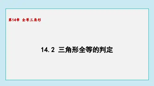 14.2 三角形全等的判定(课件)沪科版数学八年级上册