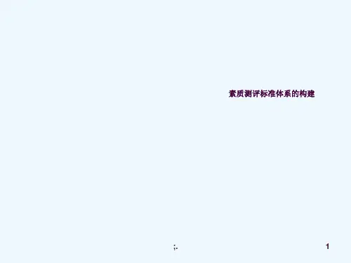 素质测评标准体系的构建-人力资源管理ppt课件