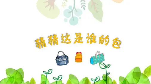 幼儿园教学动态PPT课件：猜猜这是谁的包,带教案