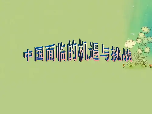 中国面对的机遇与挑战PPT教学课件