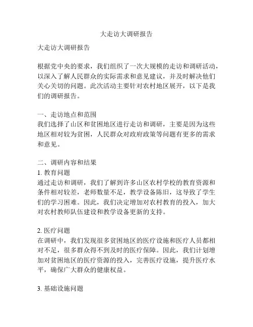 大走访大调研报告