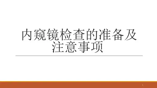 内窥镜检查的注意事项PPT参考幻灯片