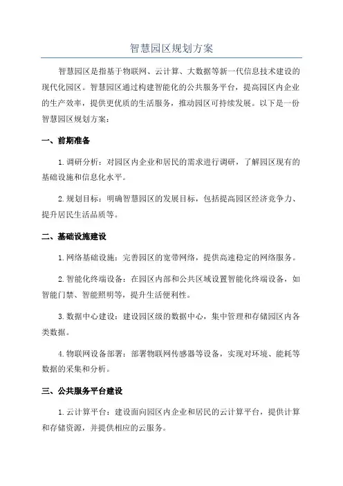 智慧园区规划方案