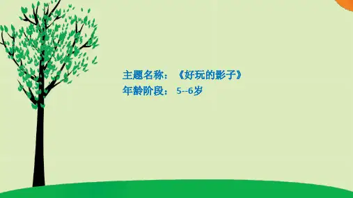 《好玩的影子》幼儿园大班科学PPT课件