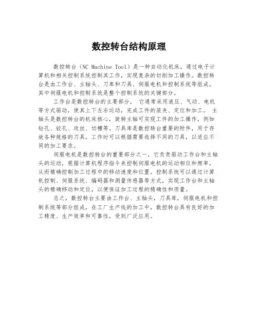 数控转台结构原理