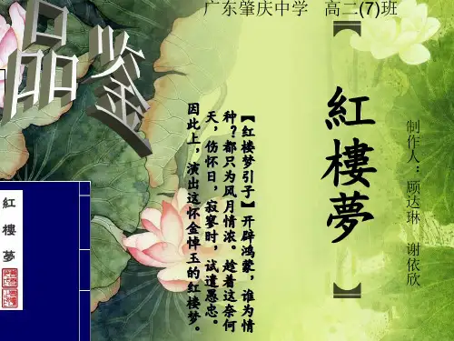 高中学生研究性学习成果展示(147)：品鉴红楼