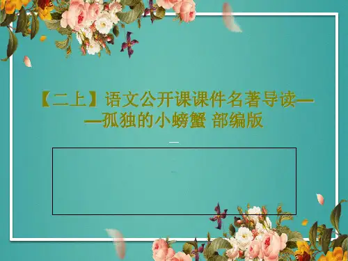 【二上】语文公开课课件名著导读——孤独的小螃蟹 部编版19页PPT