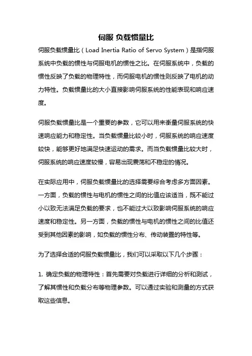 伺服 负载惯量比