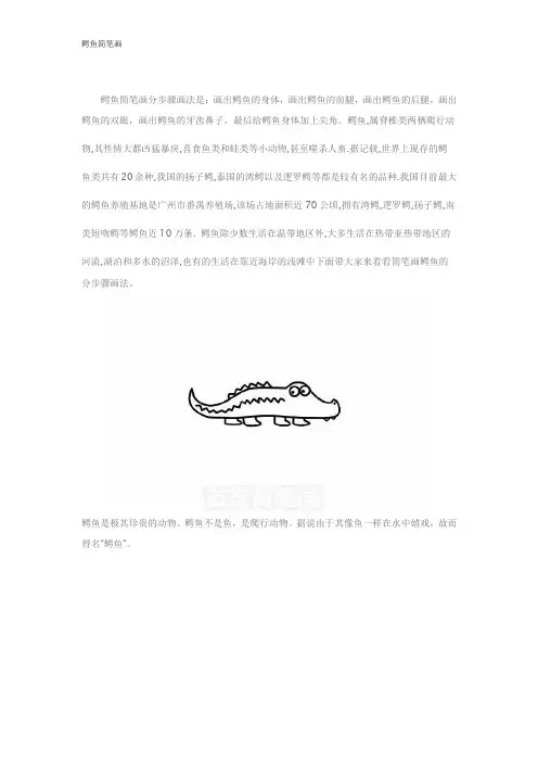 鳄鱼简笔画