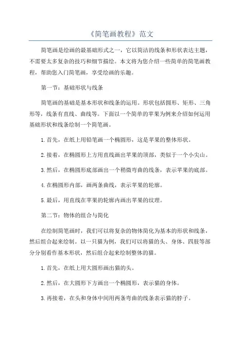 《简笔画教程》范文