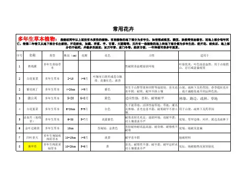 个人总结多年生草本花卉