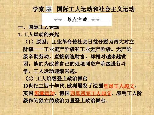 高三历史高考二轮复习专题名师课件25：国际工人运动和社会主义运动