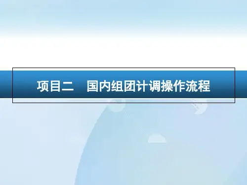 国内组团计调操作流程 ppt课件