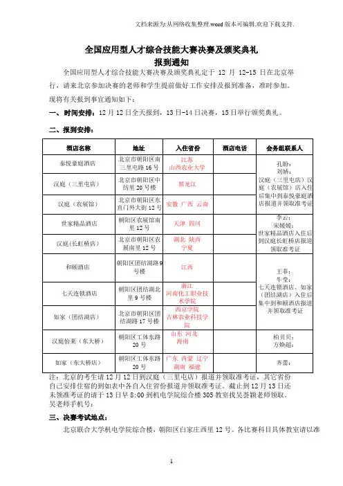 全国应用型人才综合技能大赛决赛及颁奖典礼