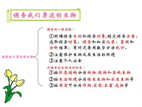 第二节调查我们身边的生物