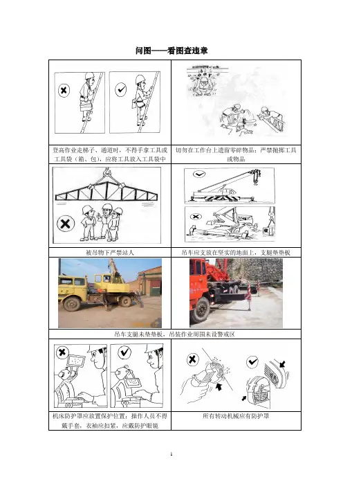 现场安全违章图示