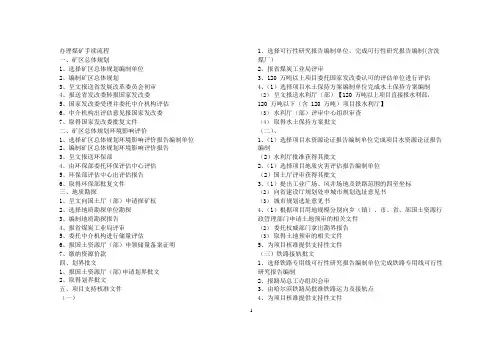 办矿手续流程(可编辑修改word版)