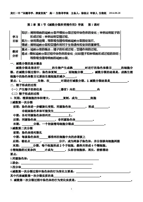 减数分裂导学案-1