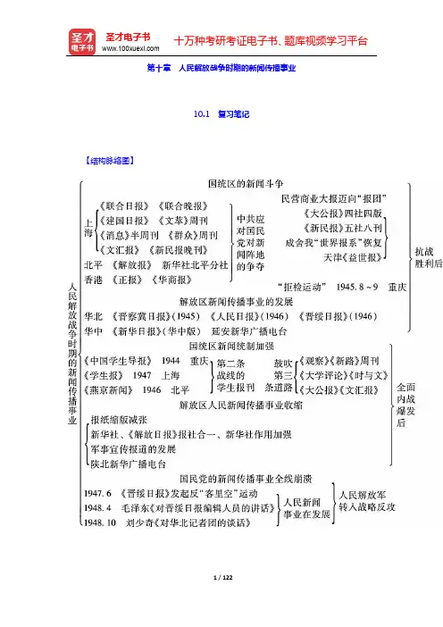 方汉奇《中国新闻传播史》笔记和课后习题(含考研真题)详解-第十~十三章【圣才出品】