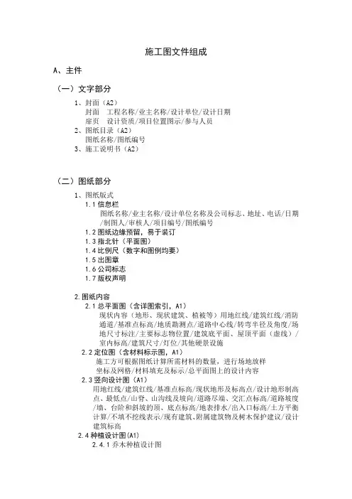 施工图文件组成