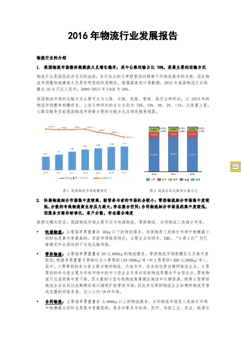 2019年物流行业发展报告