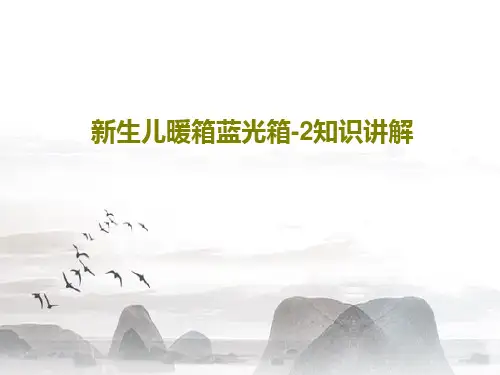 新生儿暖箱蓝光箱-2知识讲解33页文档