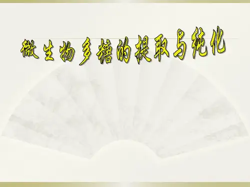 微生物多糖提取与纯化