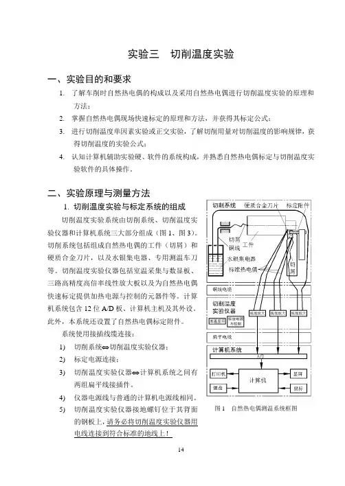 实验三-切削温度实验