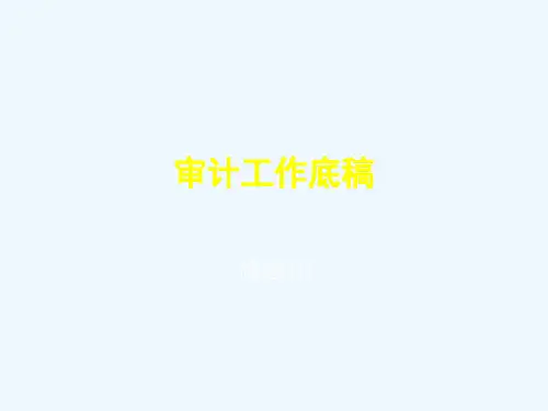审计工作底稿编制指南