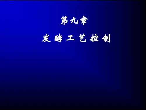 发酵工艺控制PPT课件(2024版)