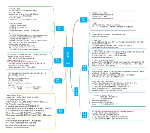 代词思维导图