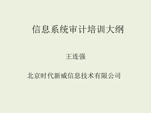 信息系统审计培训大纲