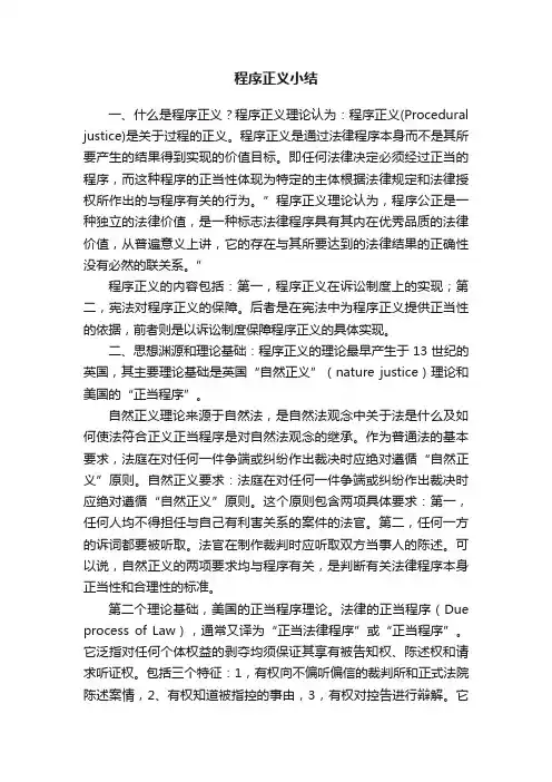 程序正义小结