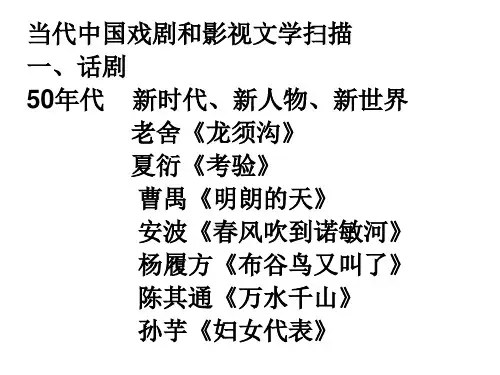 当代中国戏剧