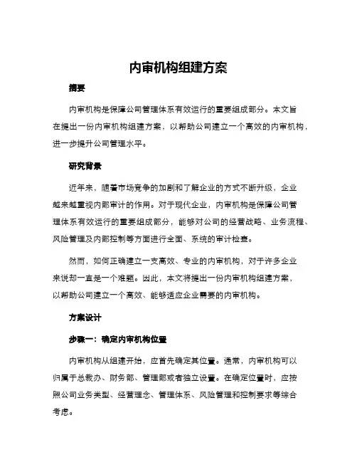 内审机构组建方案