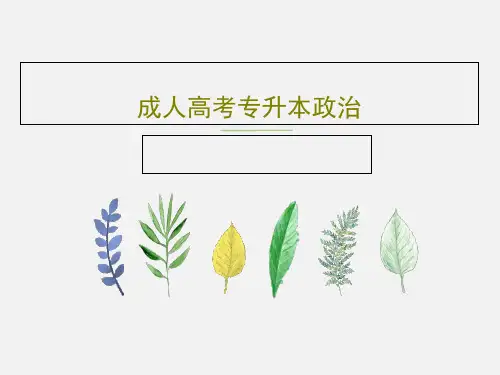 成人高考专升本政治PPT128页