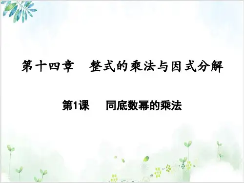 初中数学《整式的乘法》_PPT完整版【北师大版】2