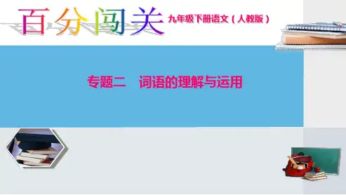 九年级语文人教版专题二 词语的理解与运用教学ppt课件