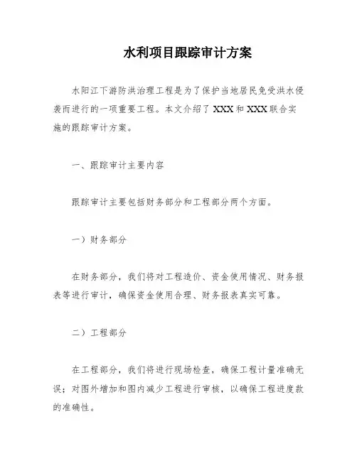 水利项目跟踪审计方案