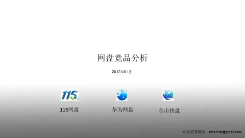 网盘竞品分析